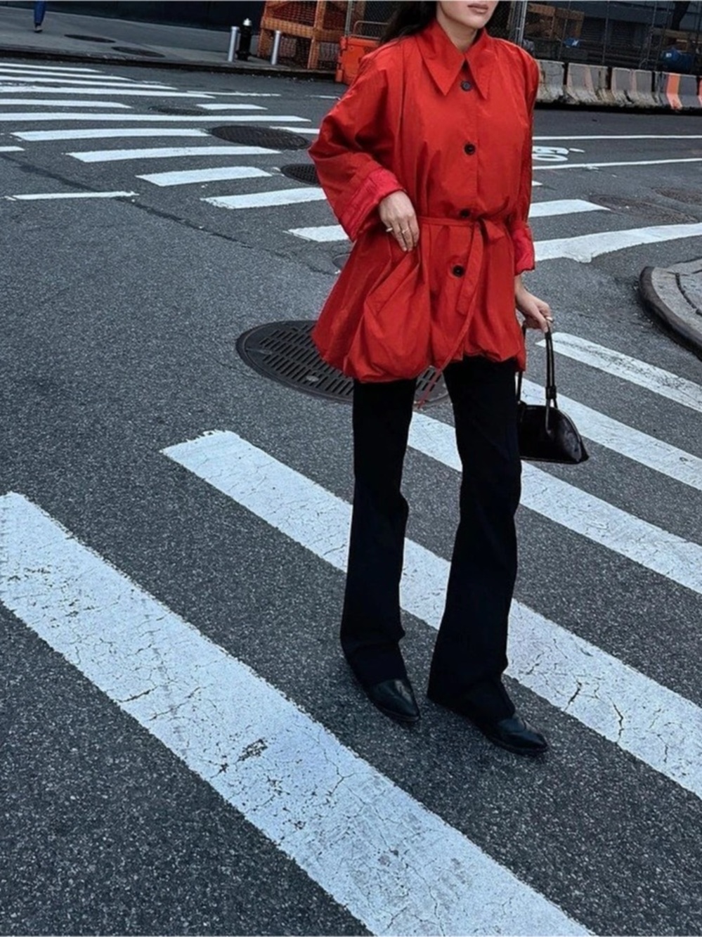 Saint Laurent Red Trench Coat Size Small